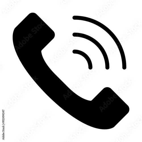 Telephone Vector Glyph Icon Design