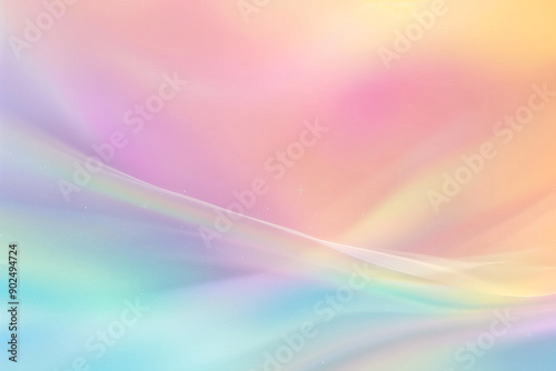 Holographic abstract background, pastel rainbow colors, 