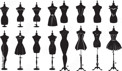 Mannequin Outline Silhouette Graphics Collection