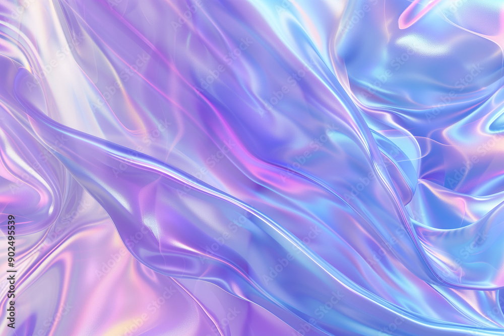 Obraz premium Holographic abstract background, pastel rainbow colors, for presentation