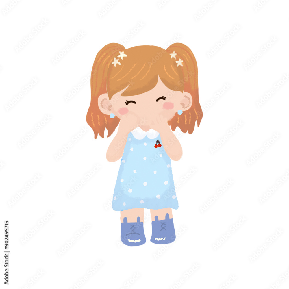Child character illustration. watercolor style cartoon Child character illustration. watercolor style cartoon