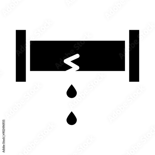 Leakage Vector Glyph Icon Design