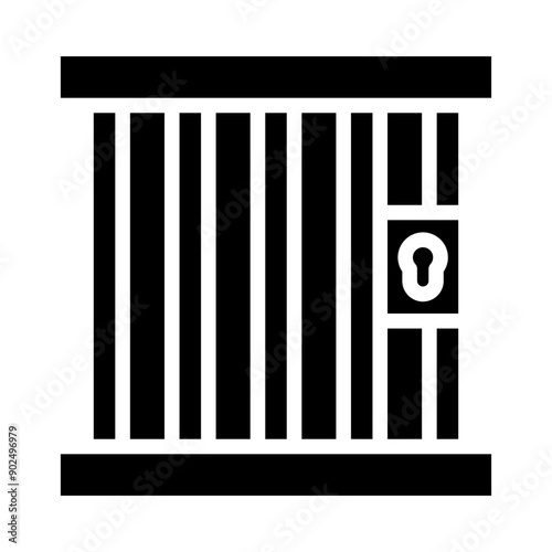 Prison Vector Glyph Icon Design
