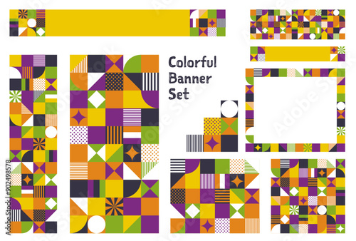バナーセット_幾何学模様