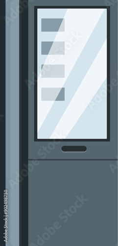 Modern information kiosk displaying important information with a sleek design