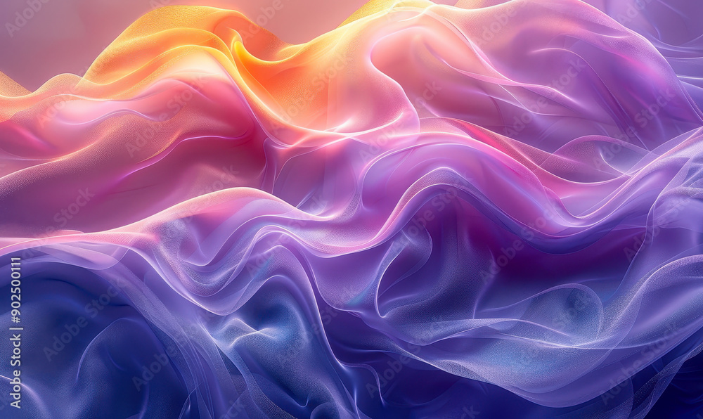 Vibrant Abstract Background with Smooth Gradient Shapes in Pastel Colors - Fluid Motion and Dreamy Vibe for Creative Design and Artistic Projects, Keywords: Abstract, Gradient, Fluid, Dreamy, Pastel