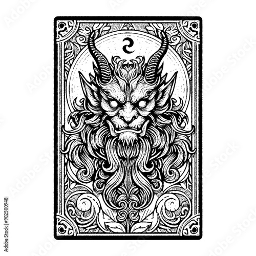a devil board with ornamental design