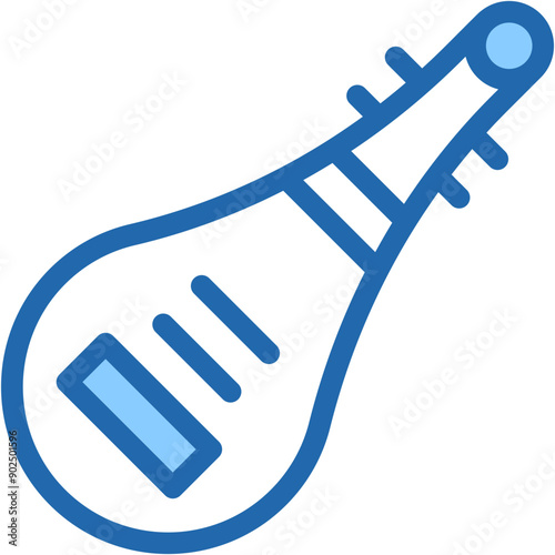 Vector Icon Pipa, String Instrument, Orchestra, Asian, Chinese, China