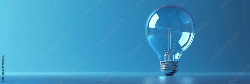 Blue light bulb, lamp mockup, lightbulbs banner, minimal light bulbs with copy space, creativity idea Blue light bulb, lamp mockup, lightbulbs banner, minimal light bulbs with copy space, creativity idea