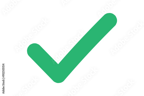 Right mark icon fill isolated on white. tick symbol. confirm symbol.