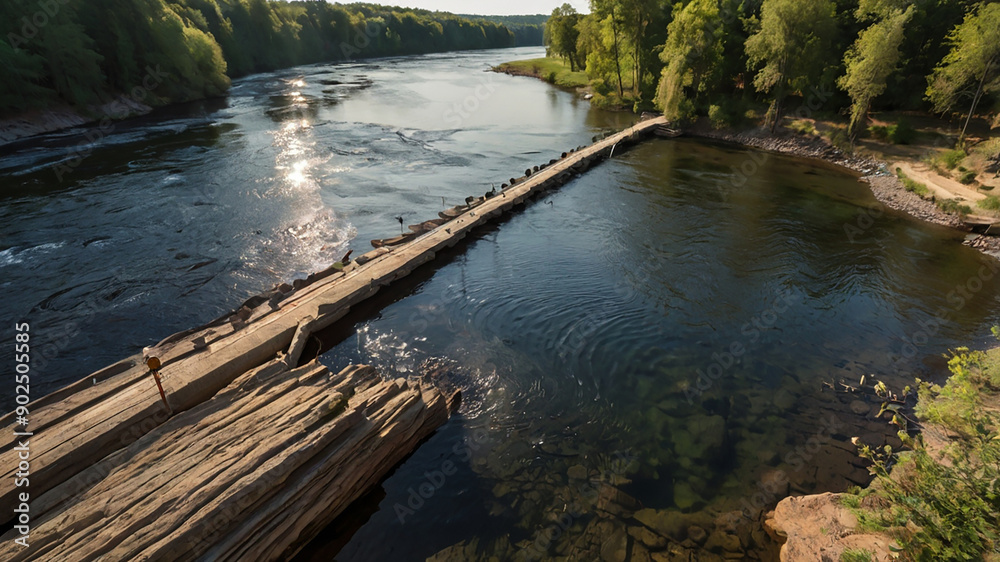 Fototapeta premium mountain river in the forest
