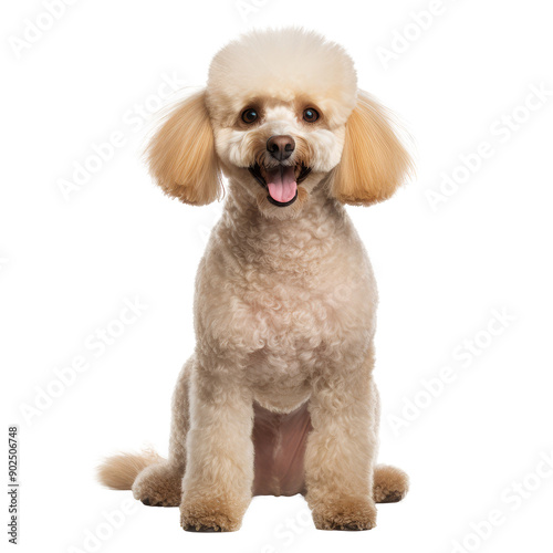 happy cute dog isolated on white