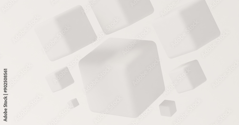 Abstract square on white background,3d render Abstract square on white background,3d render