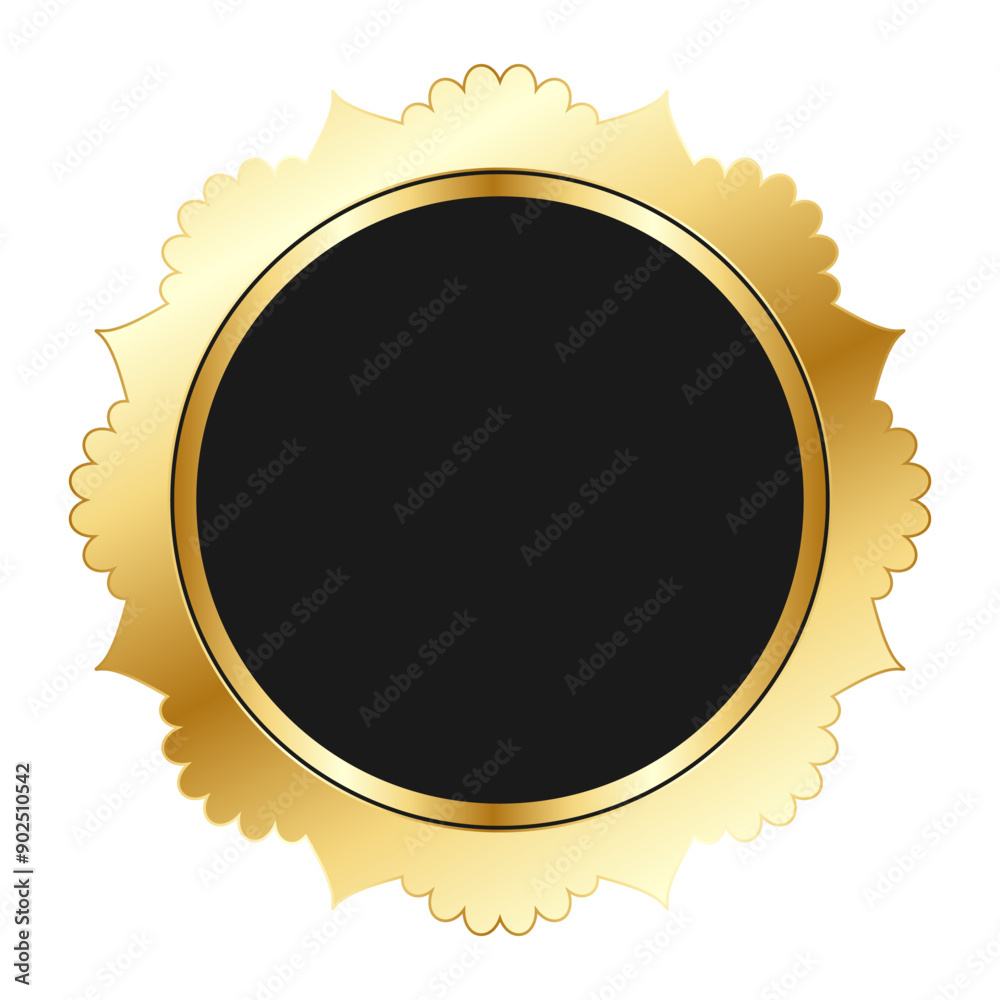 Gold circle badge Gold circle badge