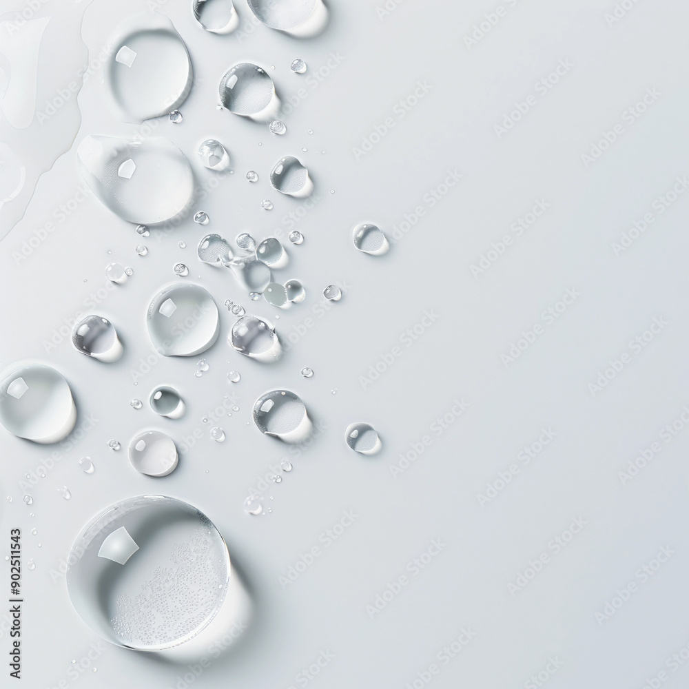 Water drops on a white background 3d rendering 3d illustration
Water drops on a white background 3d rendering 3d illustration