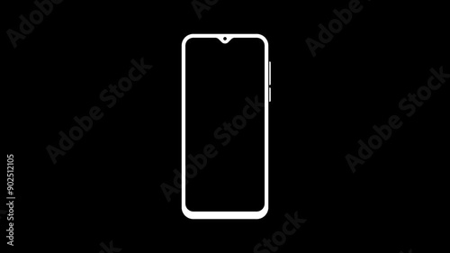 Rotate your phone. Simple icon animation. Motion graphics for social media content video