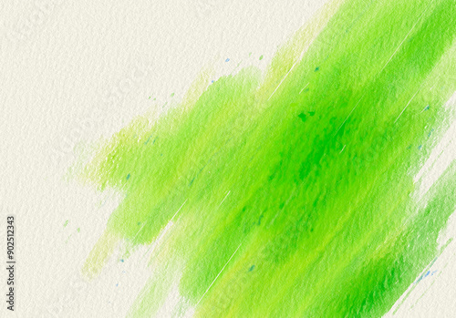 Watercolor painting on white textured paper with digital painting.