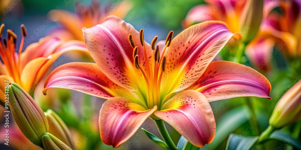 A Single Lily Flower, Captured in Close-Up with Vibrant Colors and Detailed Texture, Lily, Flower, Photography, Macro, A Single Lily Flower, Captured in Close-Up with Vibrant Colors and Detailed Texture, Lily, Flower, Photography, Macro,