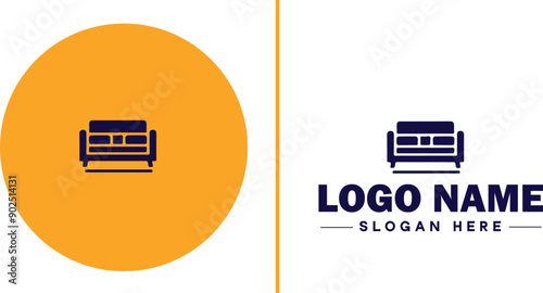 Furniture rental icon Furniture leasing Furniture hire Furniture borrowing flat logo sign symbol editable vector