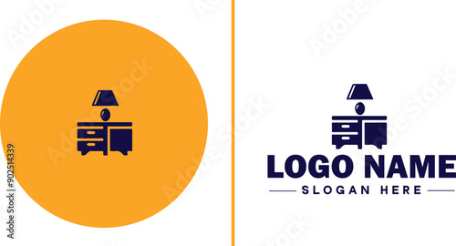 Furniture rental icon Furniture leasing Furniture hire Furniture borrowing flat logo sign symbol editable vector