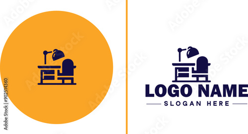 Furniture rental icon Furniture leasing Furniture hire Furniture borrowing flat logo sign symbol editable vector
