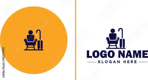 Furniture rental icon Furniture leasing Furniture hire Furniture borrowing flat logo sign symbol editable vector