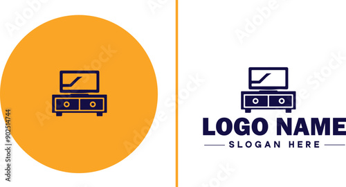Furniture rental icon Furniture leasing Furniture hire Furniture borrowing flat logo sign symbol editable vector