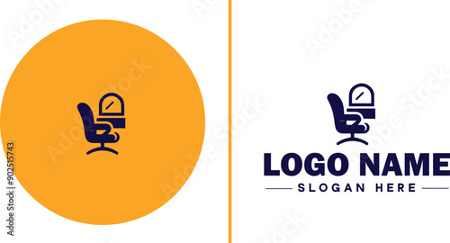 Furniture rental icon Furniture leasing Furniture hire Furniture borrowing flat logo sign symbol editable vector