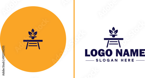 Furniture rental icon Furniture leasing Furniture hire Furniture borrowing flat logo sign symbol editable vector