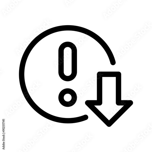 Low Priority Icon Vector Symbol Design Illustration