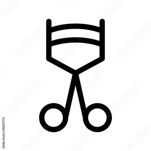 Eyelash Curler Icon Vector Symbol Design Illustration