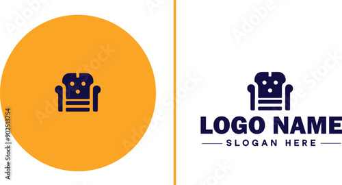 Furniture rental icon Furniture leasing Furniture hire Furniture borrowing flat logo sign symbol editable vector
