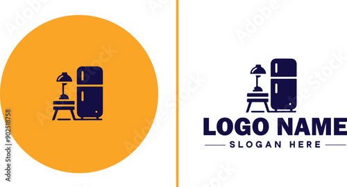 Furniture rental icon Furniture leasing Furniture hire Furniture borrowing flat logo sign symbol editable vector