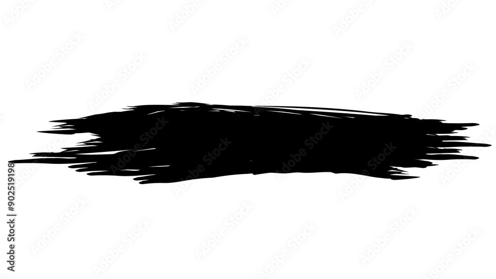brush tittle box animation, subtitle name hand drawing, grunge text box black and white
