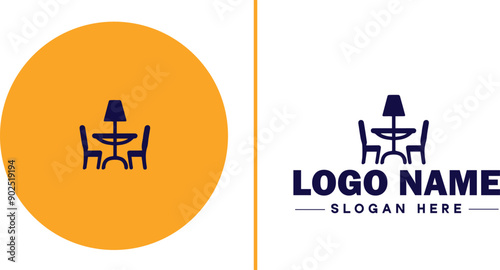 Furniture rental icon Furniture leasing Furniture hire Furniture borrowing flat logo sign symbol editable vector