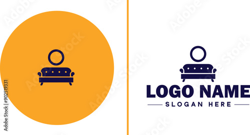 Furniture rental icon Furniture leasing Furniture hire Furniture borrowing flat logo sign symbol editable vector