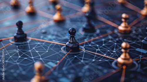 Business network concept. Management strategy