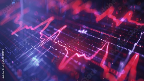 abstract background of medical cardiogram of the heart.