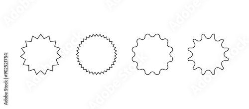 Price tags and label stickers set flat vector illustration. 