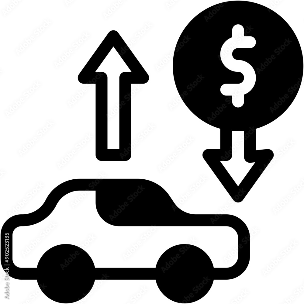 Vector Icon Car Loan, Banking, Loan, Financing, Mortgage Vector Icon Car Loan, Banking, Loan, Financing, Mortgage