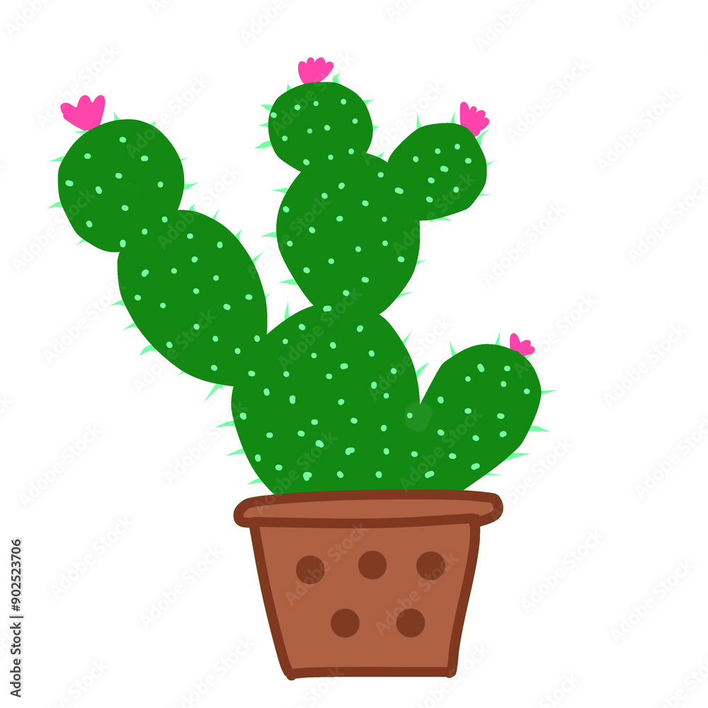 A cactus with blooming flowers Waiting for the A cactus with blooming flowers Waiting for the