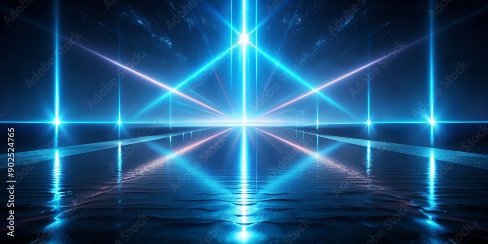 Neon Lights Reflecting on Water, Digital Art, Blue and Pink Lights, Water Reflection, Neon, Glowing, Abstract Neon Lights Reflecting on Water, Digital Art, Blue and Pink Lights, Water Reflection, Neon, Glowing, Abstract