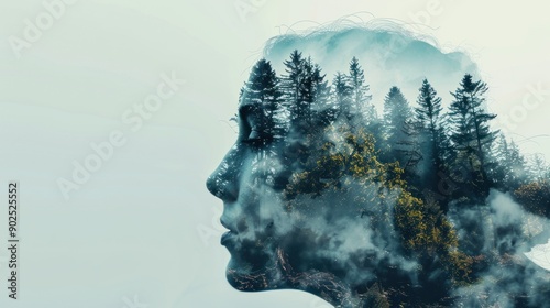 Double Exposure: Woman and Forest © ANIS