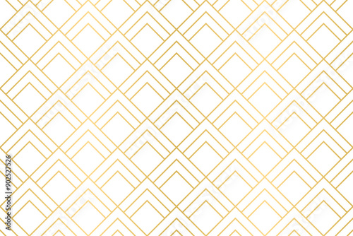 Abstract geometric pattern lines with golden triangle, minimal seamless pattern. Vector clean surface, illustration graphic on background