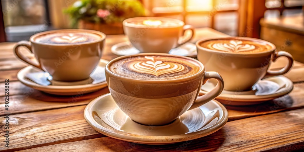 Warm Latte Art on a Sunny Morning, coffee , cafe , latte , morning Warm Latte Art on a Sunny Morning, coffee , cafe , latte , morning