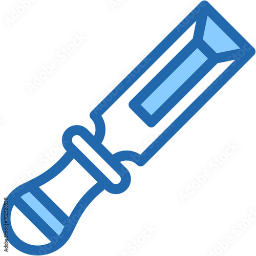 Vector Icon Chisel, Wood Chisel, Construction Tool, Carpentry, Home Repair