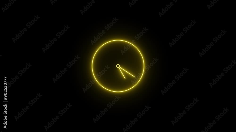glowing wall Clock animation. glowing wall Clock animation.
