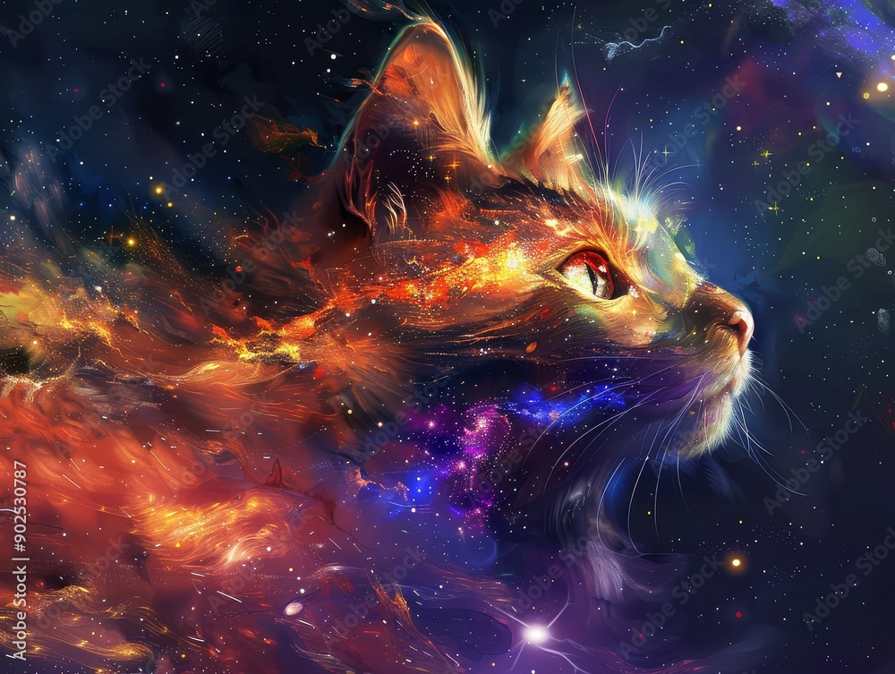 A Cosmic Cat Gazing Into The Vastness of Space A Cosmic Cat Gazing Into The Vastness of Space