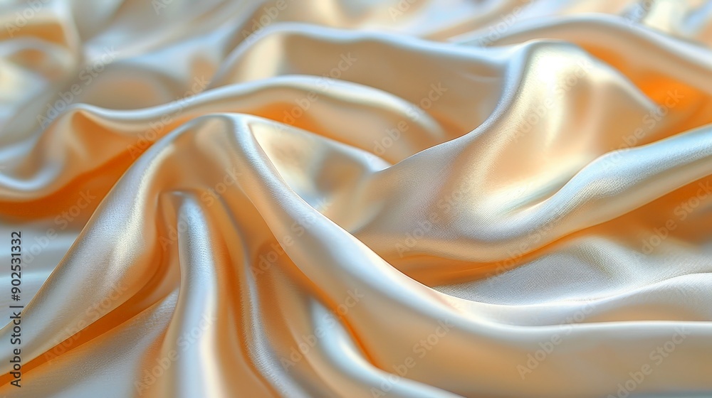 Smooth, silk fabric texture with elegant folds and soft highlights Smooth, silk fabric texture with elegant folds and soft highlights