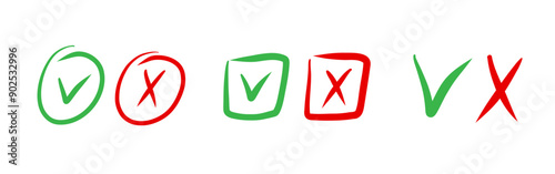 Hand drawn Check mark buttons.